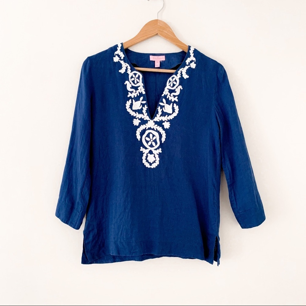 Lilly Pulitzer linen blouse